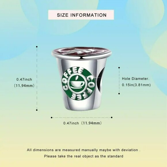 Coffee Cup Charm Pendant (SKU #3028) - Picture 2 of 7